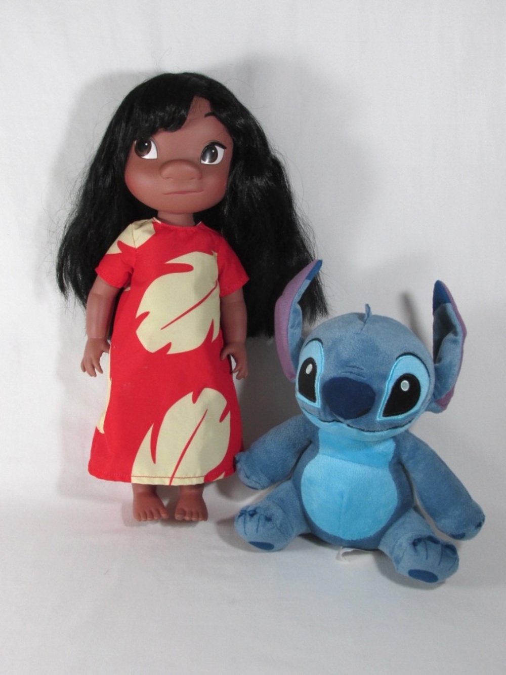 Disney Animator 16" Lilo Vinyl Doll & Plush Stitch Lot